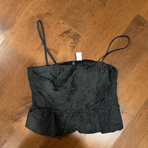 Bubble Hem Strappy Top size Small